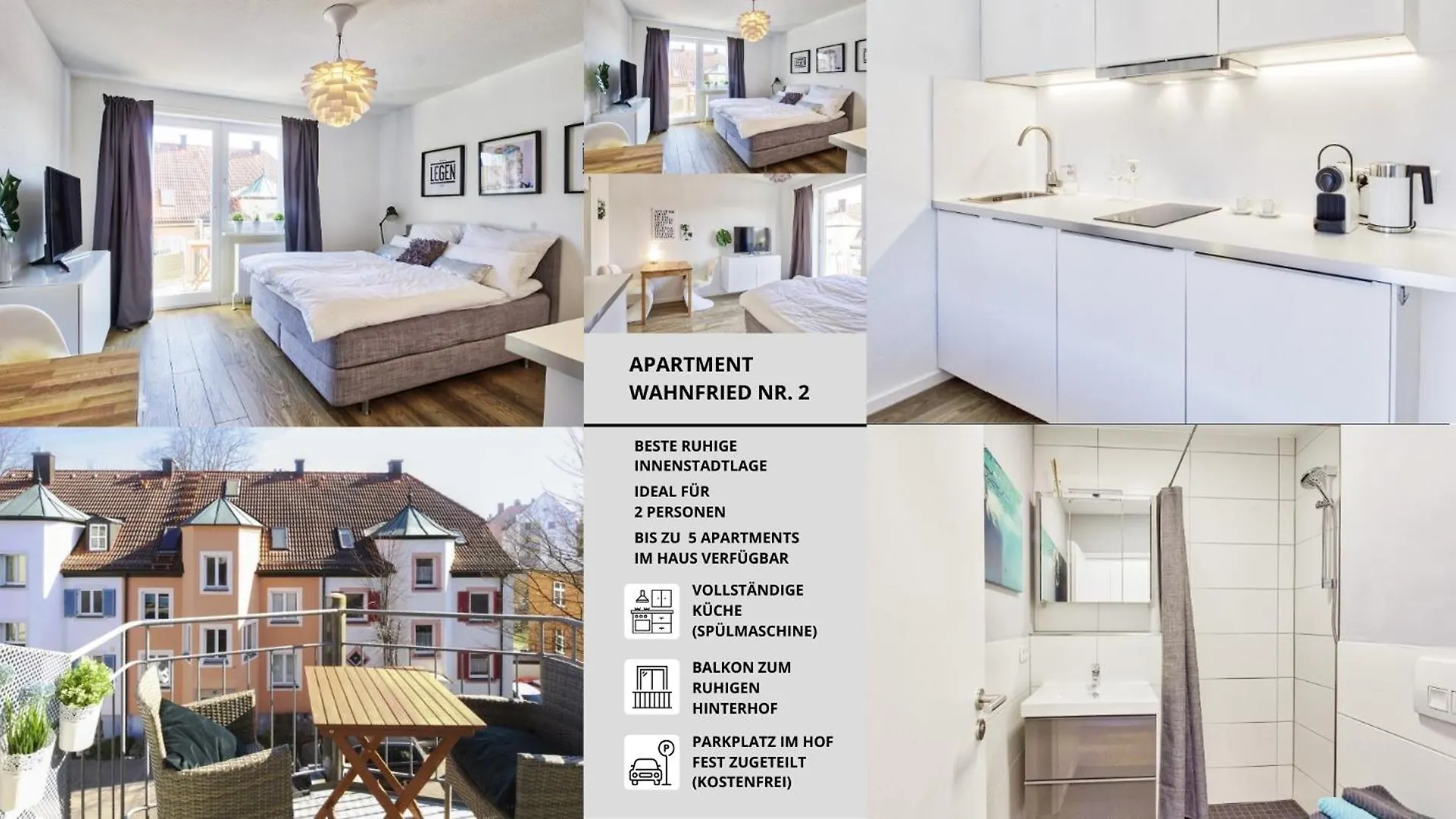 Apt Wahnfried No2 - Sehr Zentrales, Ruhiges Cityapartment Mit Balkon, Kueche, Duschbad & Parkplatz Μπαϊρόιτ 0*,